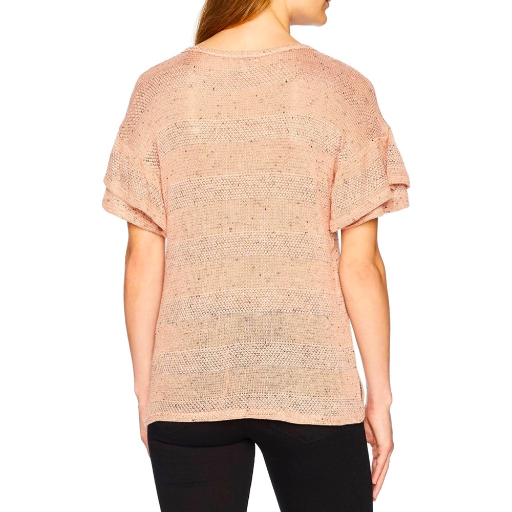 Democracy ruffle sleeve knit shirt M